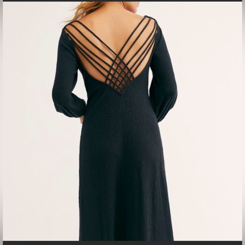 Free people open back midi dress, SIZE XS